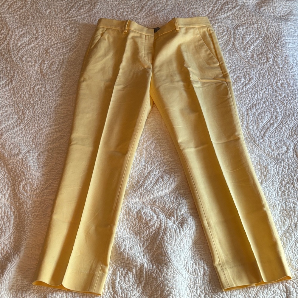 GAP Butter Yellow Tailored Crop Pants Sz 2R